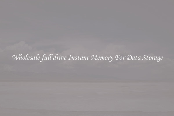 Wholesale full drive Instant Memory For Data Storage