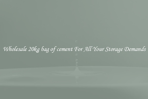 Wholesale 20kg bag of cement For All Your Storage Demands