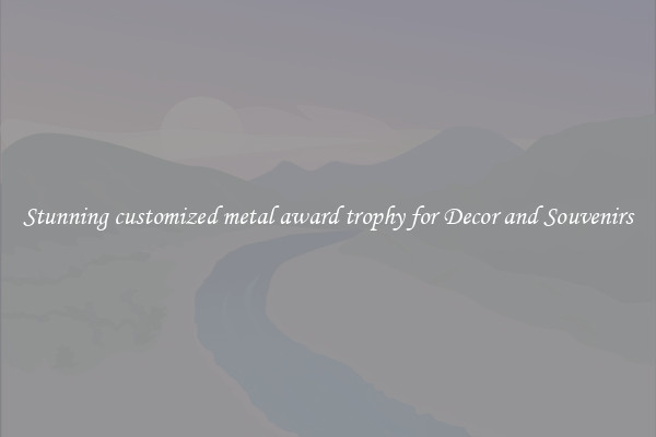 Stunning customized metal award trophy for Decor and Souvenirs